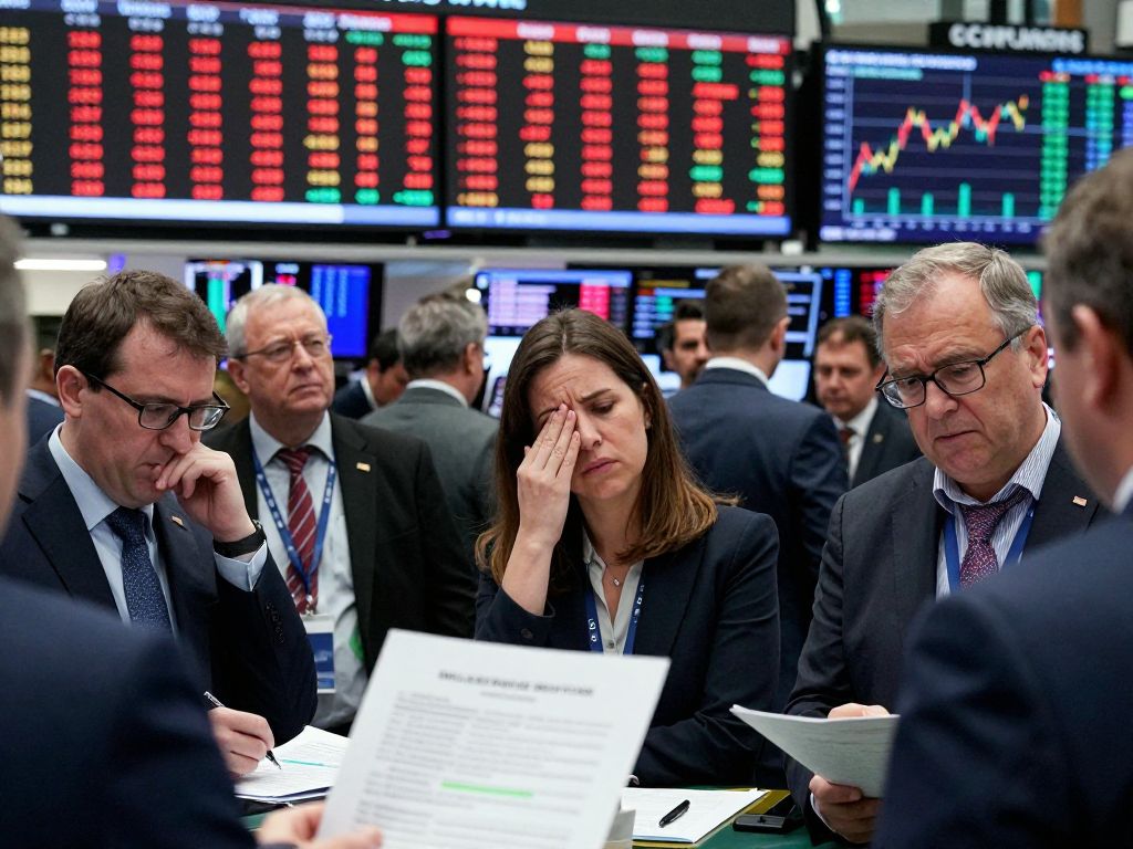 Investors reacting to market volatility amidst tariff threats