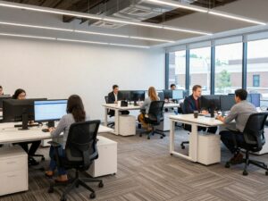 Modern startup office in Mount Pleasant, SC promoting innovation.