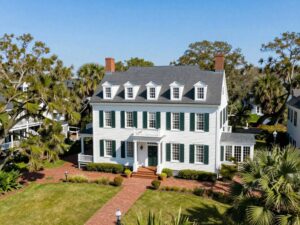 Historic Nathaniel Ingraham House viewed from the waterfront in Charleston