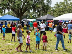 North Charleston festival with families enjoying local culture and activities.