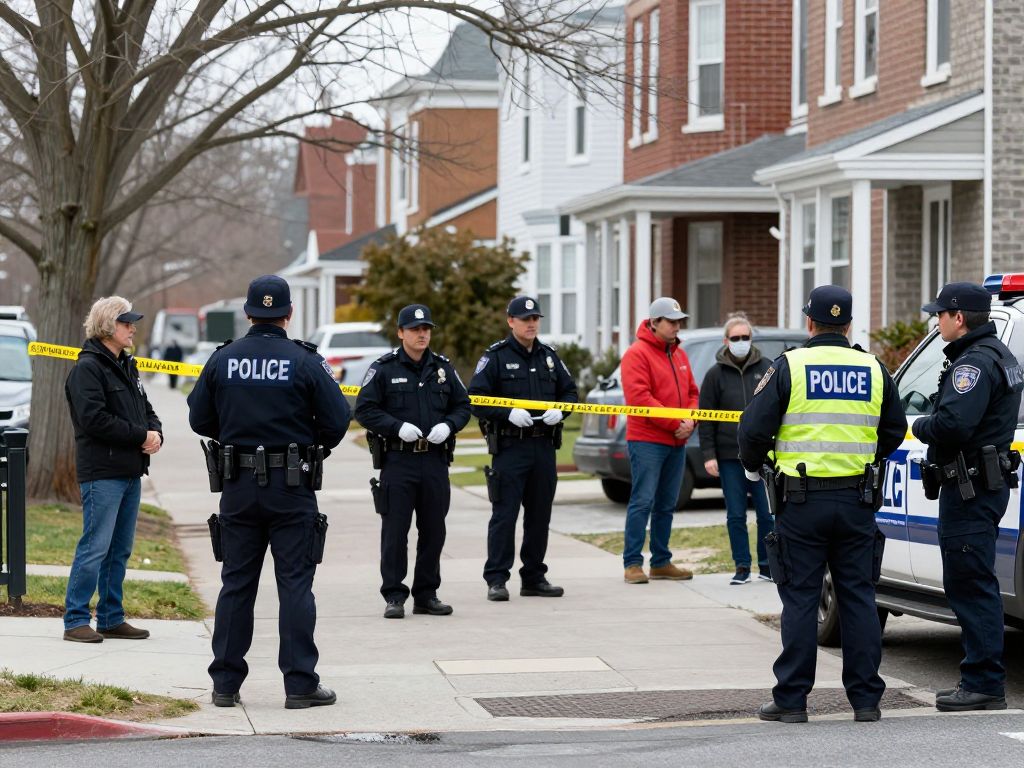 Law enforcement officers conducting an investigation in North Charleston