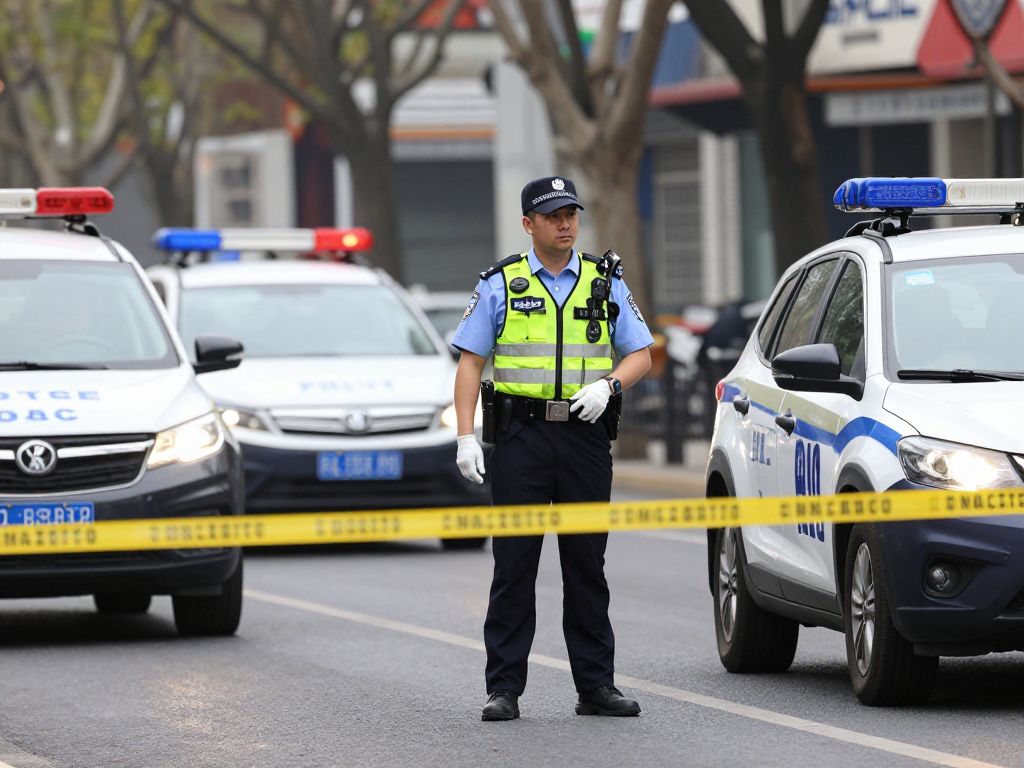 Police officers conducting an investigation in North Charleston