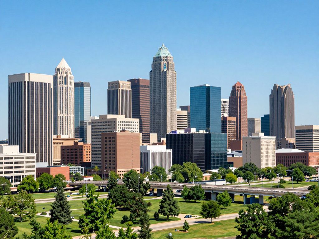 City skyline of Northwest Arkansas demonstrating economic vitality