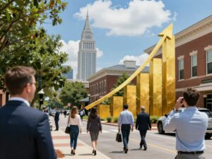 Symbolic representation of South Carolina entrepreneurs driving economic growth
