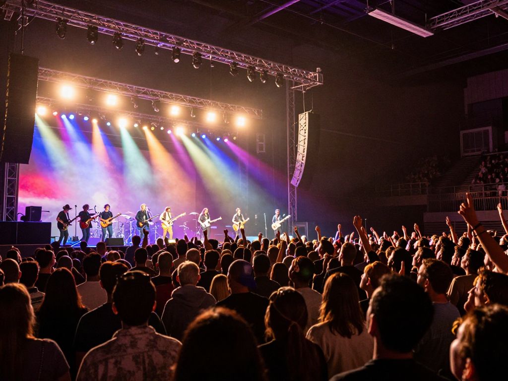 Audience enjoying a live performance at the Winter Jam Tour