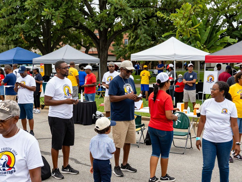 Community members participating in Aiken's MLK celebration.
