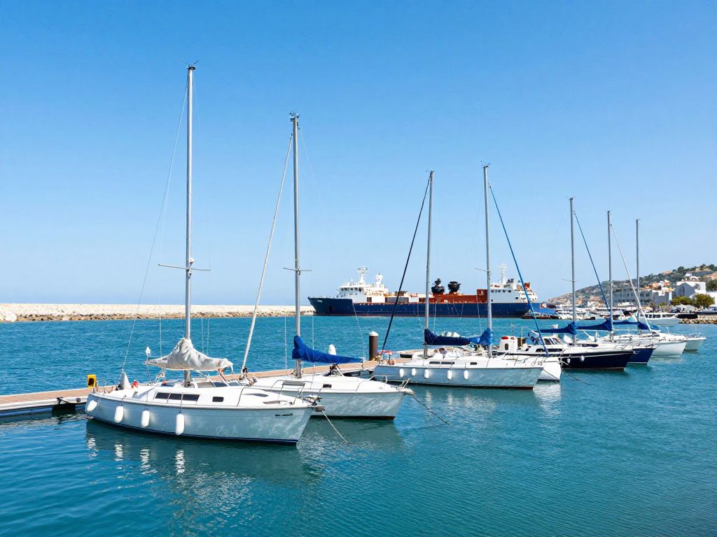 View of a coastal marina symbolizing business expansion in the marine industry
