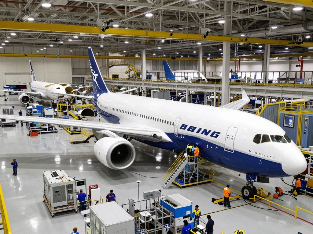 Boeing manufacturing facility showcasing aircraft assembly in Charleston