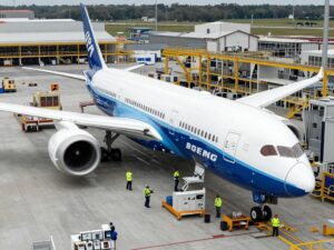 Boeing 787 Dreamliner assembly line in North Charleston, SC.