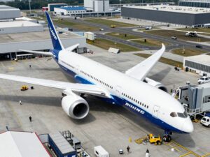 Aerial view of Boeing's North Charleston aerospace manufacturing facility.