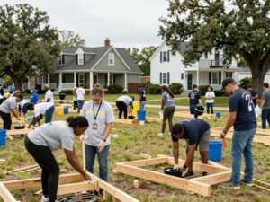 Volunteers building homes in Charleston for affordable housing initiative
