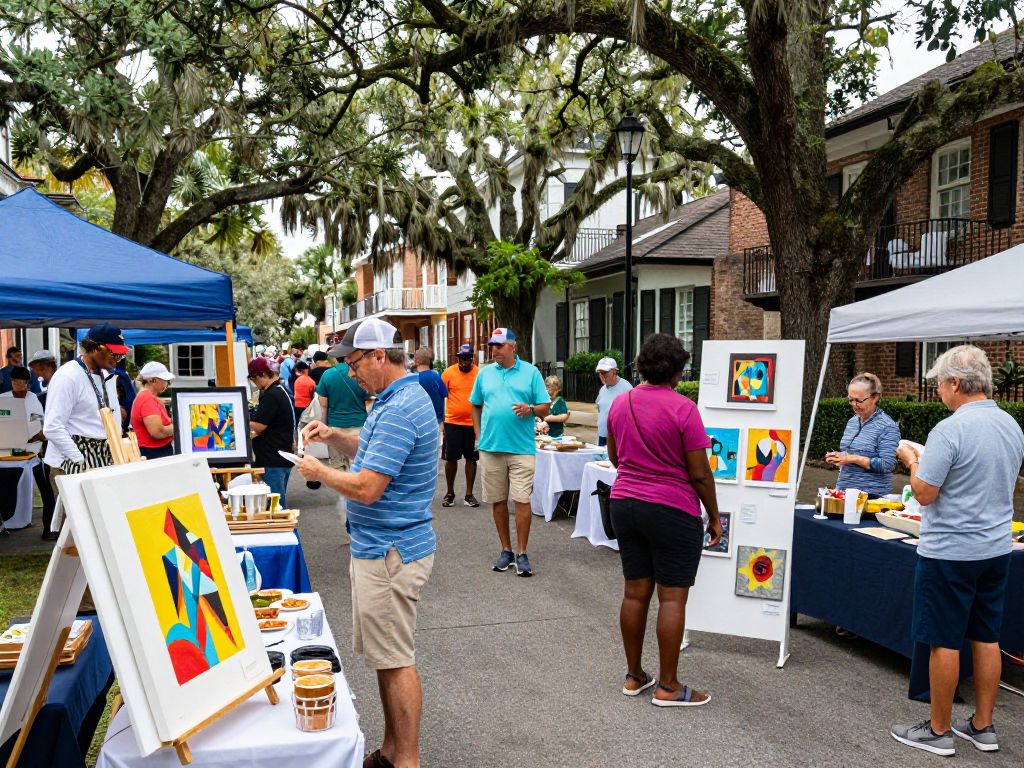 A community event in Charleston showcasing art and food