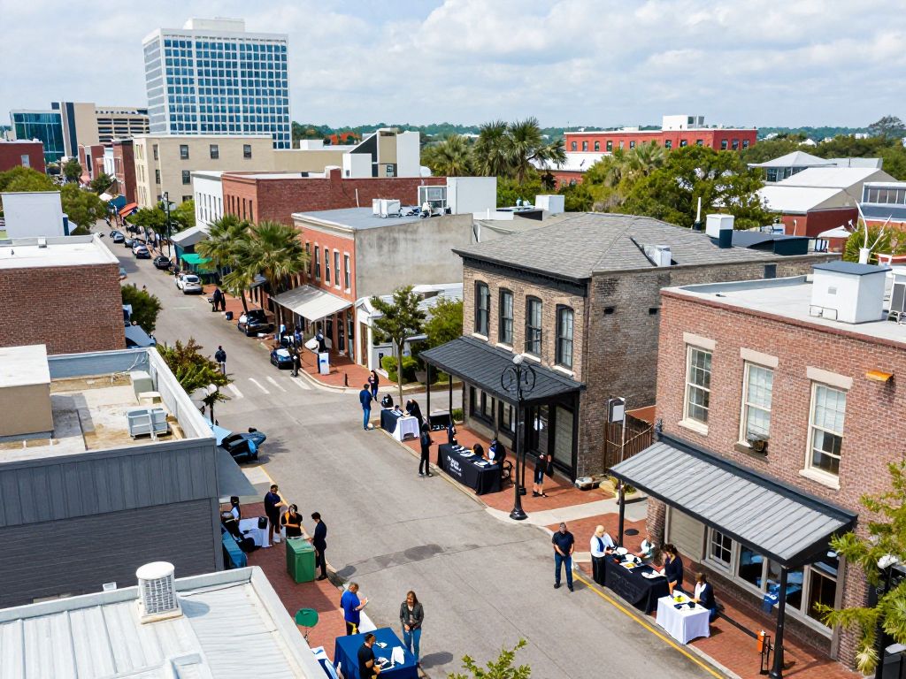 Charleston cityscape illustrating economic growth and innovation