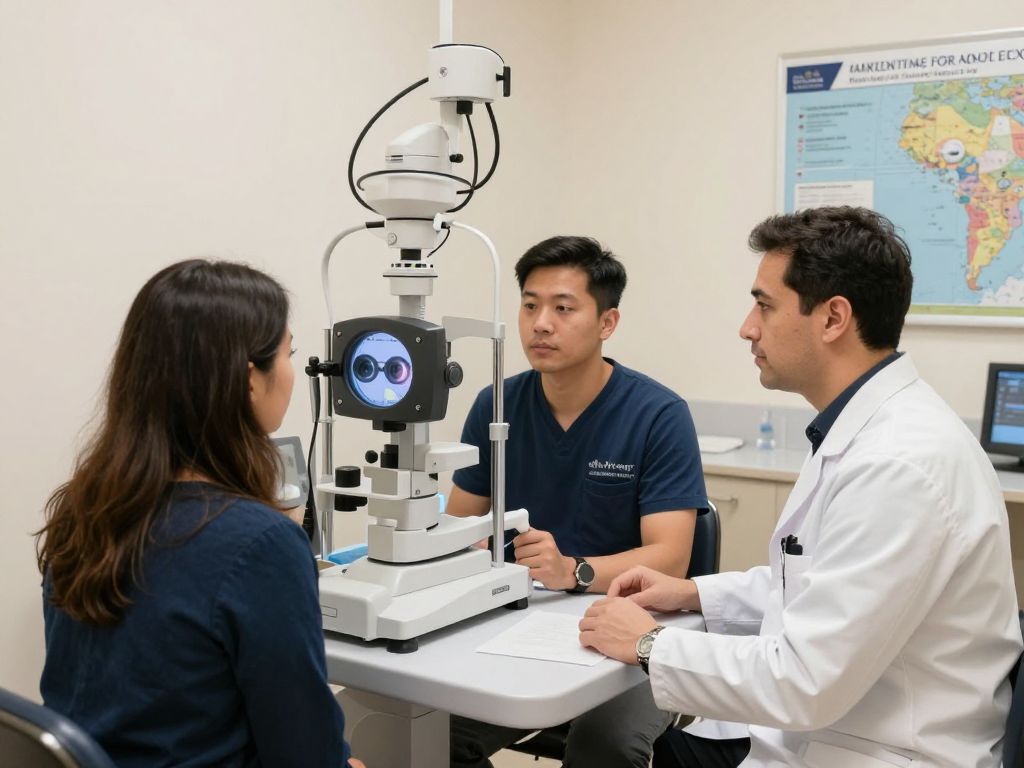 Optometrists providing care in a Charleston eye clinic