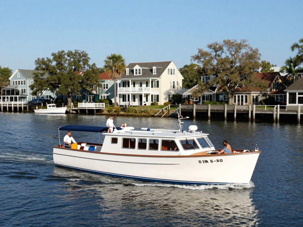 A boat on Charleston's waters providing a customized maritime experience