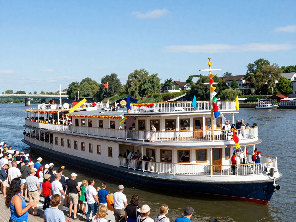 Community enjoying the Charleston Sternwheel Regatta