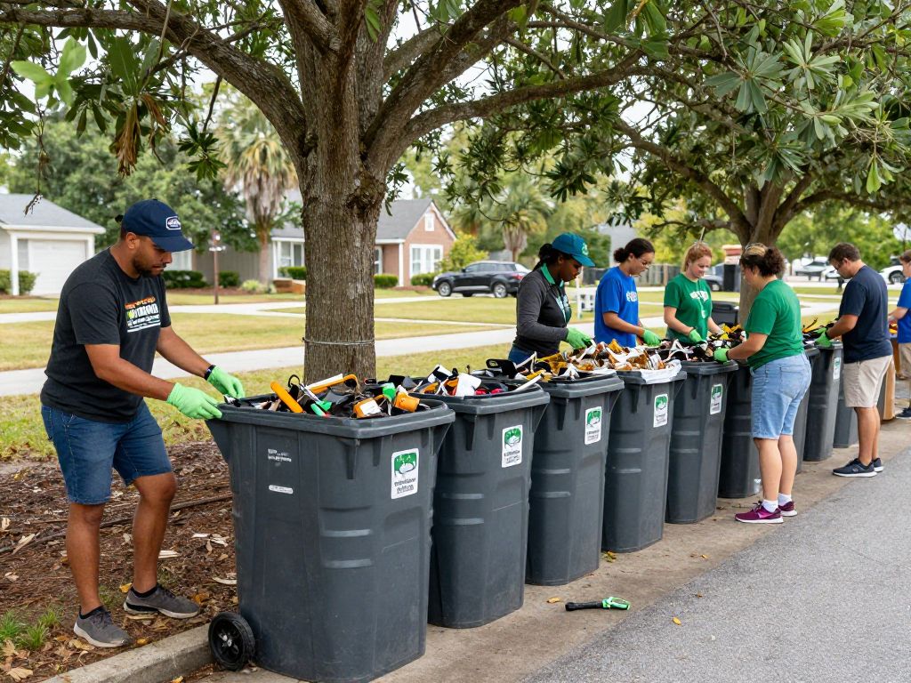 Residents using the compost drop-off site at Northwoods Park in North Charleston.