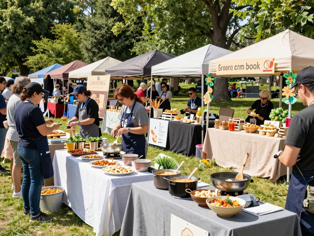 People enjoying a culinary celebration event in Grand Junction, Colorado.