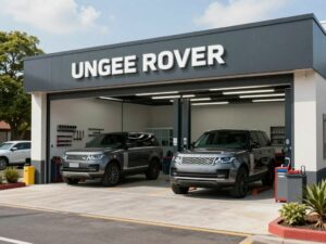A modern Land Rover repair shop in Mount Pleasant, SC