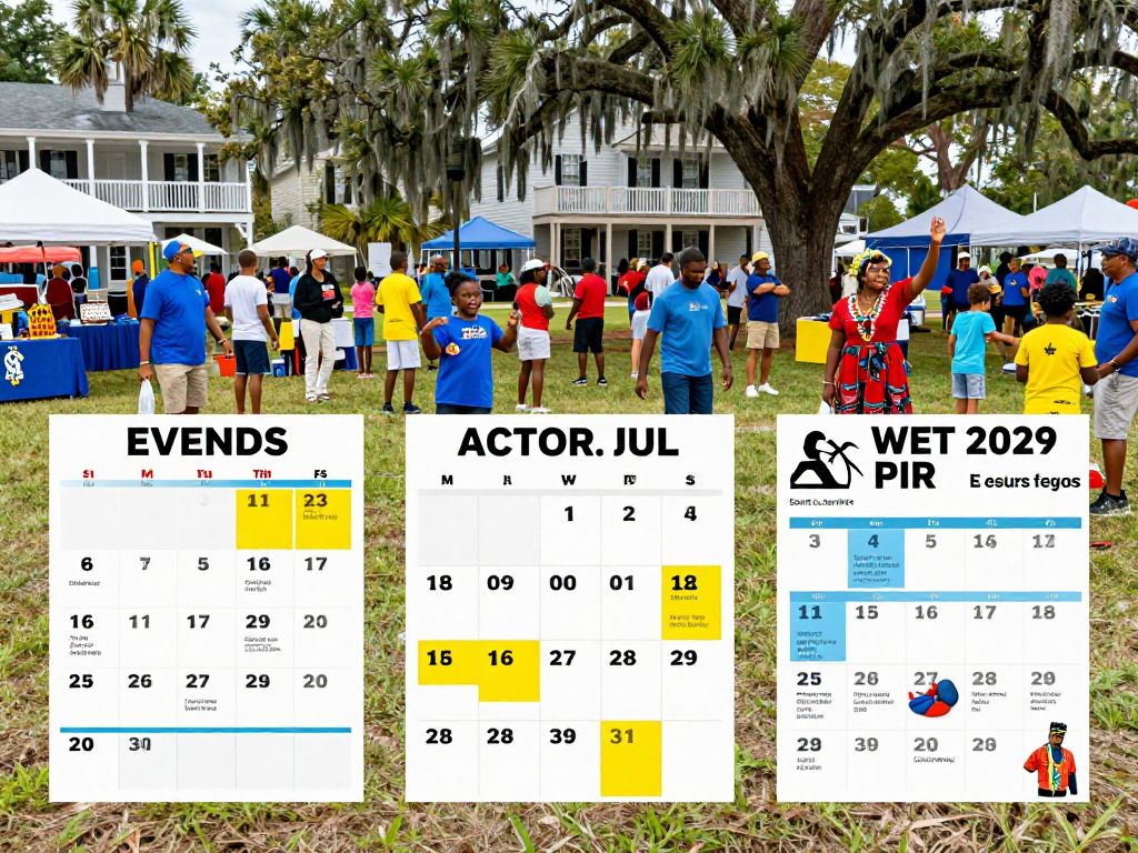 A group of residents enjoying a local community event in Lowcountry, South Carolina.