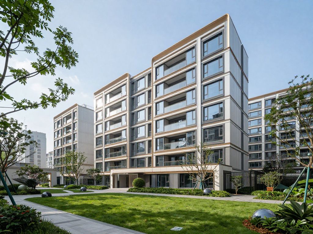 A modern luxury apartment complex in Charlotte.