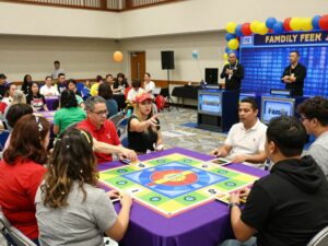 Community members participating in the Family Feud fundraiser in Monongalia County.