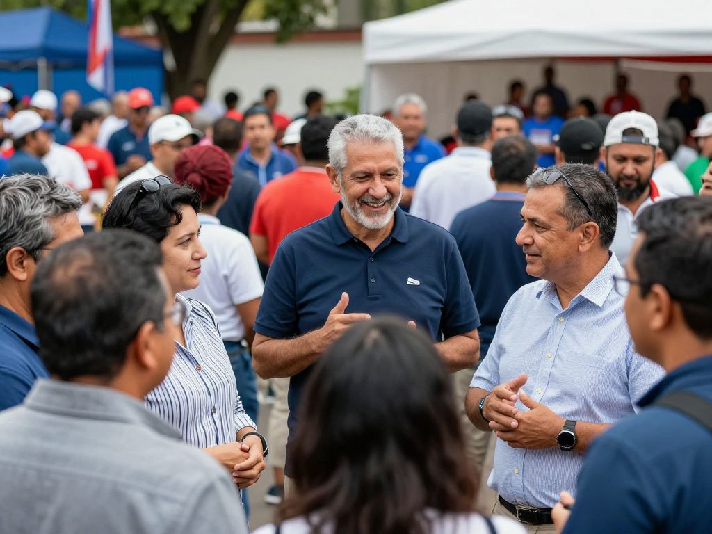 Community members participating in a political meet-and-greet in North Charleston