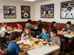 Interior of The Red Zone Sports Diner in Columbia