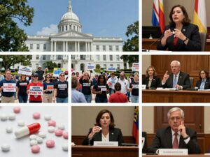 Graphic depicting the SC House and discussions on abortion pills legislation