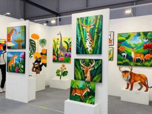 Art display at the Southeastern Wildlife Exposition in Charleston