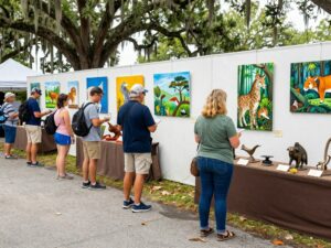 Vibrant wildlife art displayed at the Southeastern Wildlife Exposition in Charleston