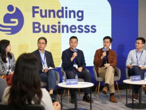 Panel discussion on small business funding strategies.