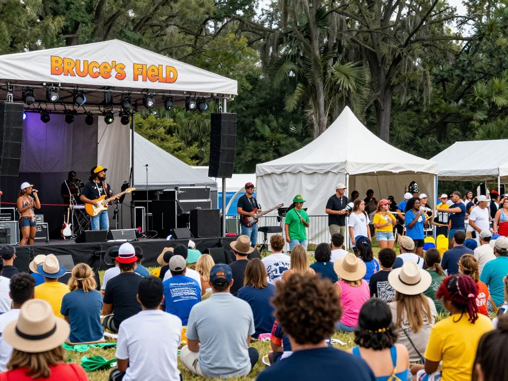 Crowd enjoying performances at the Southern Strings Music Festival in Aiken, SC.