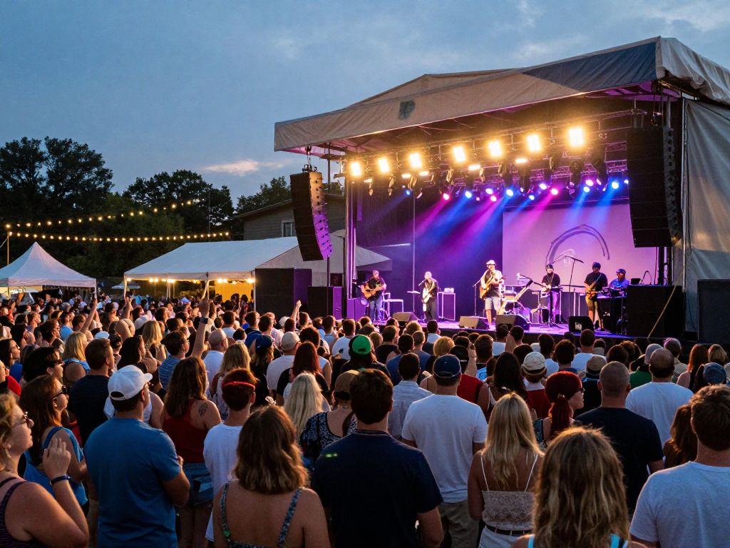 Celebration of live music at a Teddy Swims concert on the East Coast.