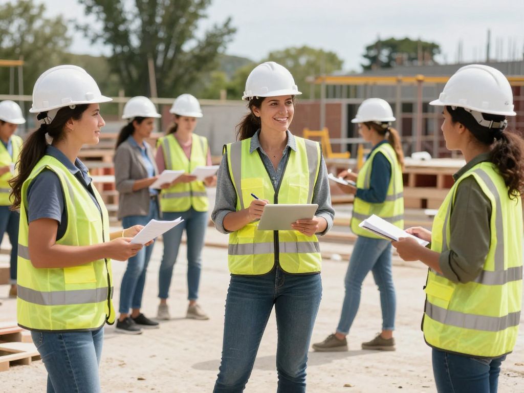 Women working on a construction site in Southwest Florida