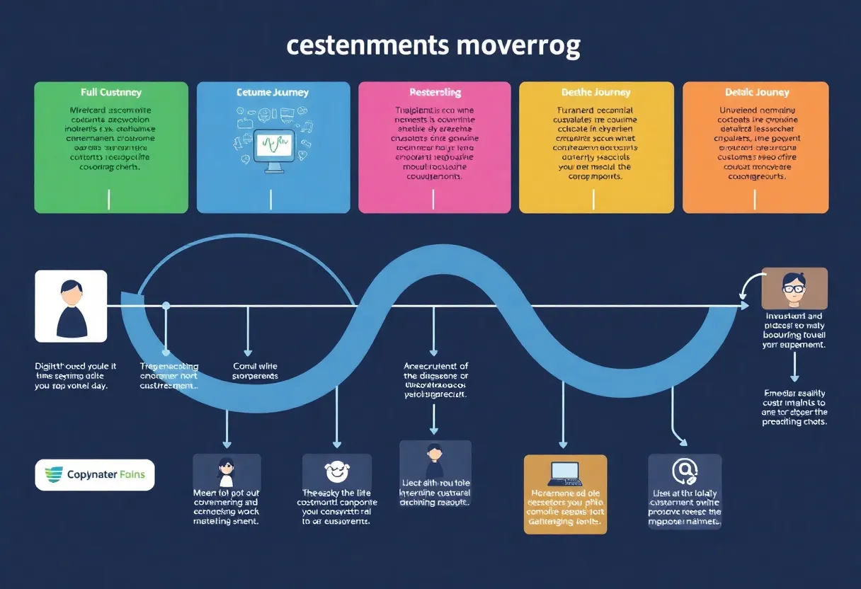 Illustration of customer journey mapping stages in digital marketing