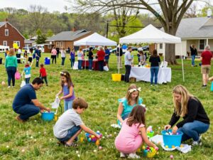 Families enjoying Easter festivities in Kanawha County