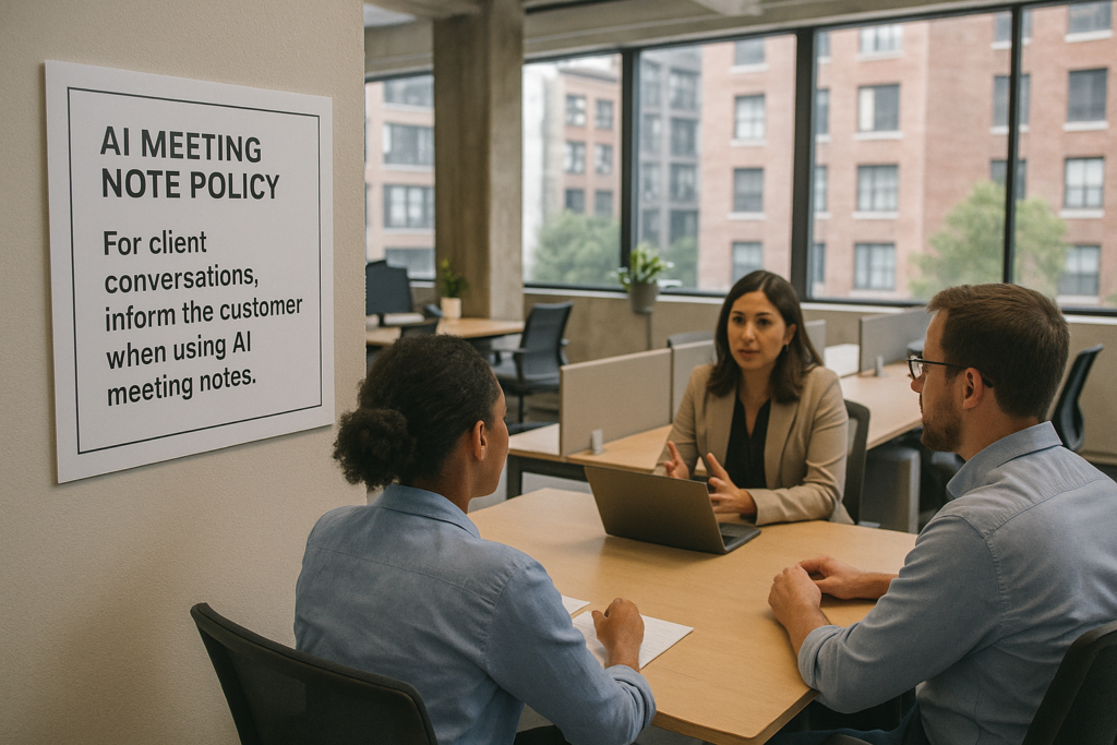 AI Meeting Note Policy for Client Conversations in Charleston