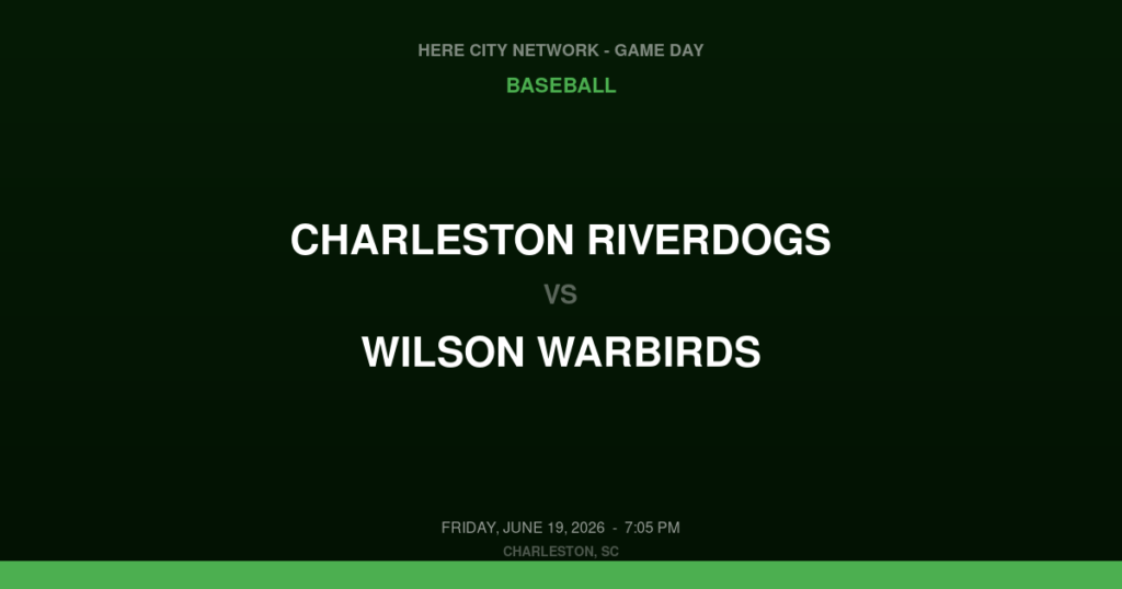 Charleston RiverDogs vs. Wilson Warbirds — Baseball Game Day — Charleston, SC — Jun 19, 2026