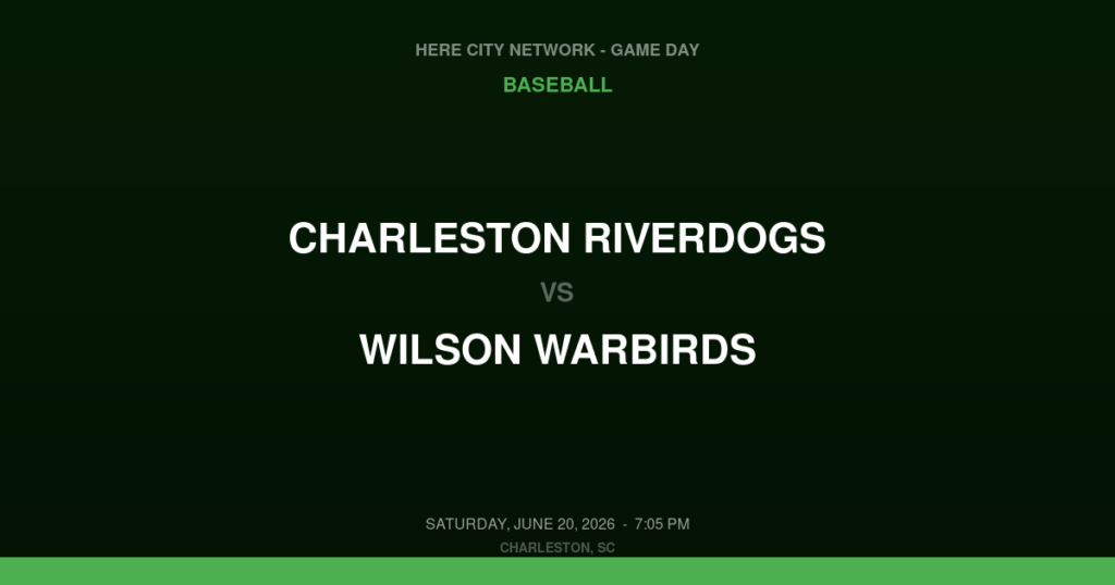 Charleston RiverDogs vs. Wilson Warbirds — Baseball Game Day — Charleston, SC — Jun 20, 2026