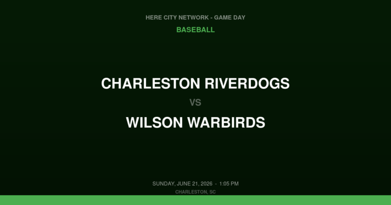 Charleston RiverDogs vs. Wilson Warbirds — Baseball Game Day — Charleston, SC — Jun 21, 2026