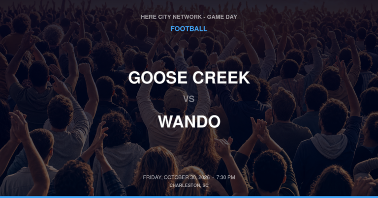 Goose Creek vs. Wando — Football Game Day — Mount Pleasant, SC — Oct 30, 2026