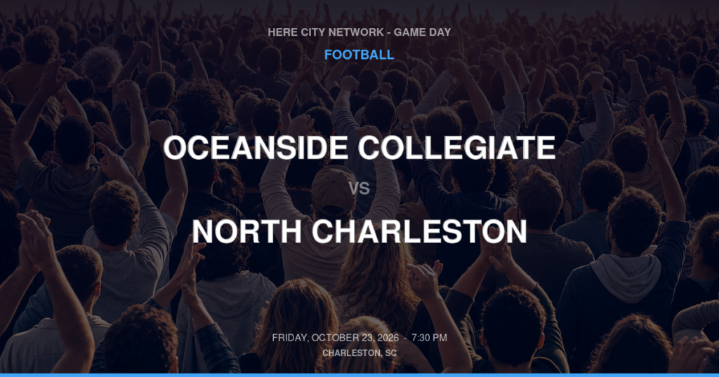 Oceanside Collegiate vs. North Charleston — Football Game Day — North Charleston, SC — Oct 23, 2026
