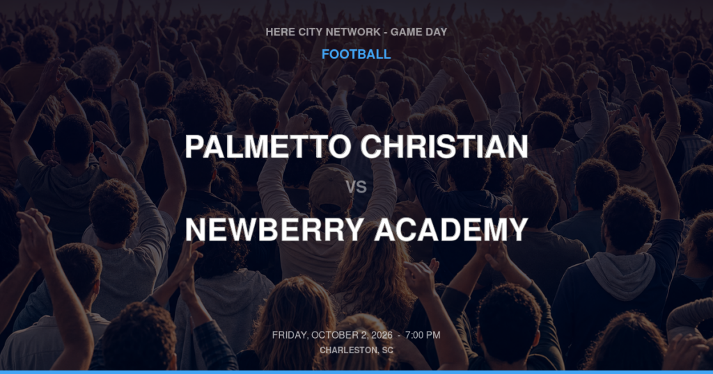 Palmetto Christian vs. Newberry Academy — Football Game Day — Newberry, SC — Oct 2, 2026