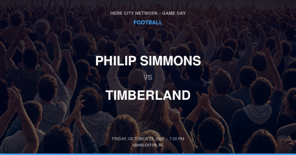 Philip Simmons vs. Timberland — Football Game Day — St. Stephen, SC — Oct 23, 2026