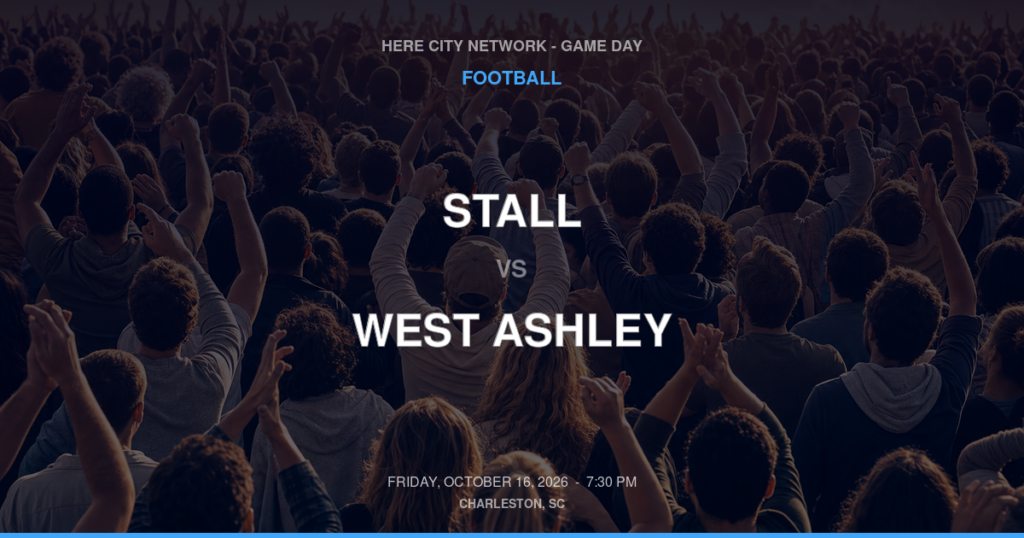Stall vs. West Ashley — Football Game Day — Charleston, SC — Oct 16, 2026