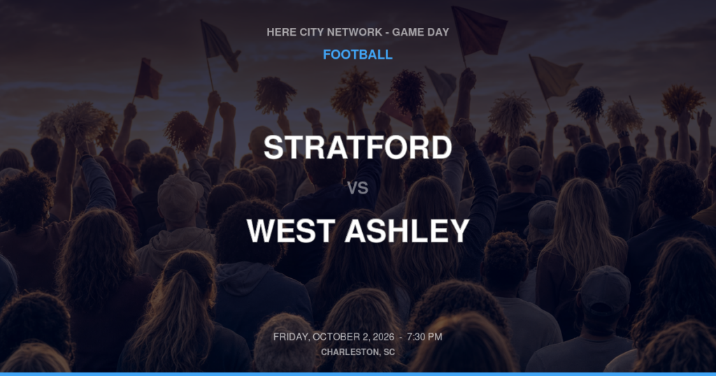 Stratford vs. West Ashley — Football Game Day — Charleston, SC — Oct 2, 2026