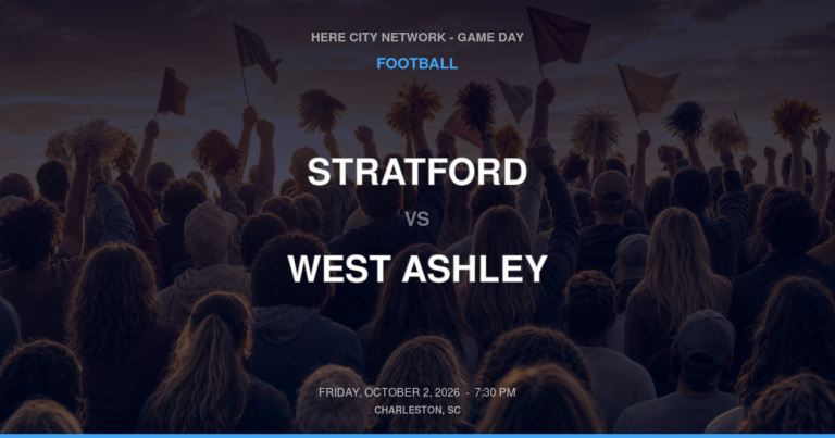 Stratford vs. West Ashley — Football Game Day — Charleston, SC — Oct 2, 2026
