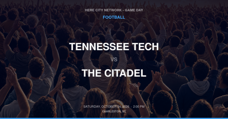 Tennessee Tech vs. The Citadel — Football Game Day — Charleston, SC — Oct 24, 2026