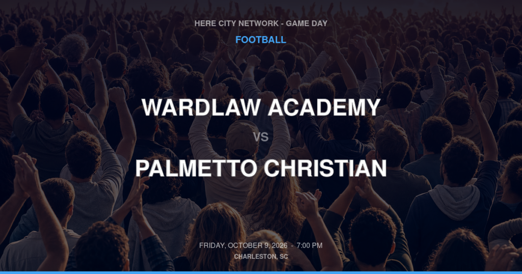 Wardlaw Academy vs. Palmetto Christian — Football Game Day — Mount Pleasant, SC — Oct 9, 2026